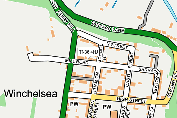 TN36 4HJ map - OS OpenMap – Local (Ordnance Survey)