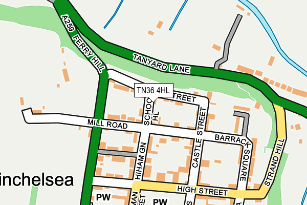 TN36 4HL map - OS OpenMap – Local (Ordnance Survey)