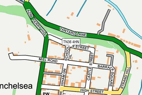 TN36 4HN map - OS OpenMap – Local (Ordnance Survey)