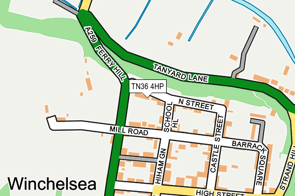 TN36 4HP map - OS OpenMap – Local (Ordnance Survey)
