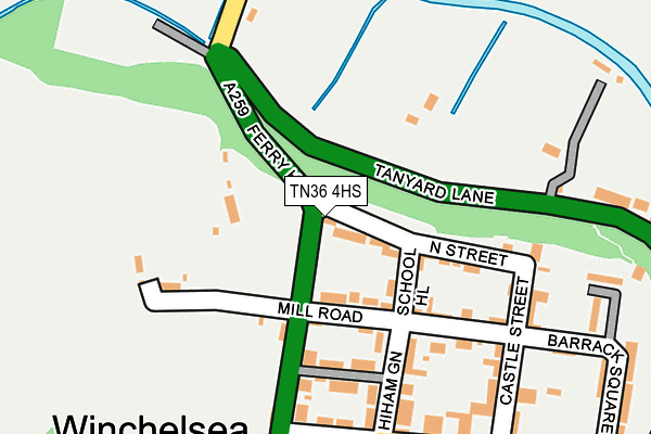 TN36 4HS map - OS OpenMap – Local (Ordnance Survey)