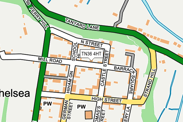 TN36 4HT map - OS OpenMap – Local (Ordnance Survey)