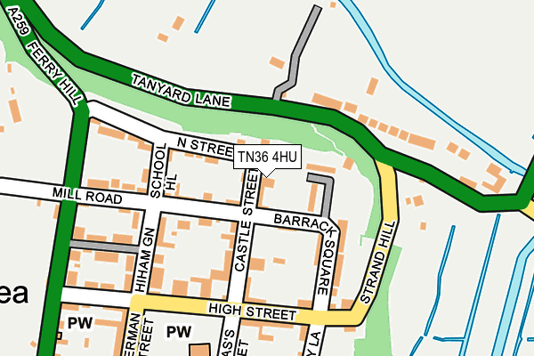 TN36 4HU map - OS OpenMap – Local (Ordnance Survey)