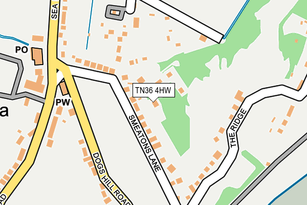 TN36 4HW map - OS OpenMap – Local (Ordnance Survey)