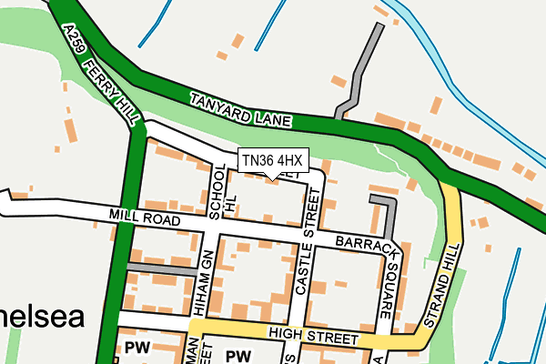 TN36 4HX map - OS OpenMap – Local (Ordnance Survey)