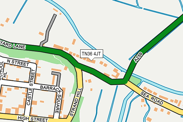 TN36 4JT map - OS OpenMap – Local (Ordnance Survey)