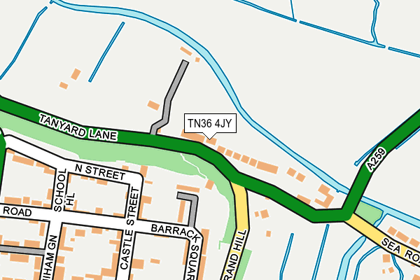 TN36 4JY map - OS OpenMap – Local (Ordnance Survey)