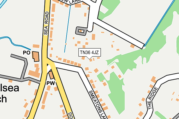TN36 4JZ map - OS OpenMap – Local (Ordnance Survey)