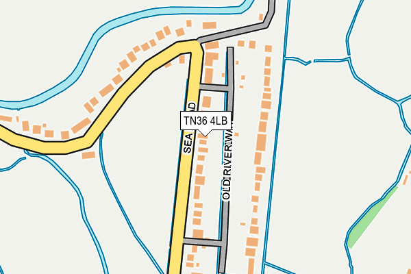 TN36 4LB map - OS OpenMap – Local (Ordnance Survey)