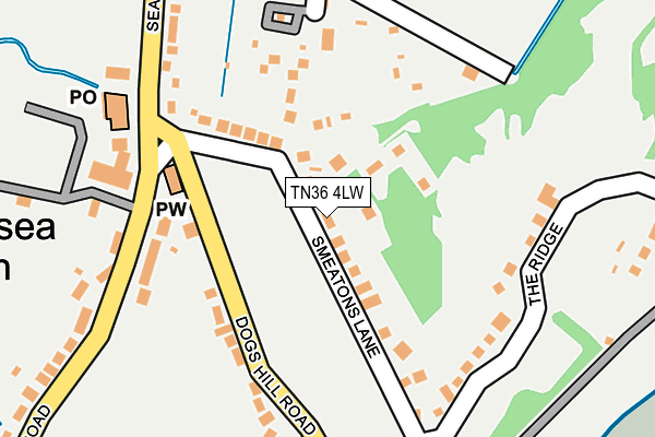 TN36 4LW map - OS OpenMap – Local (Ordnance Survey)