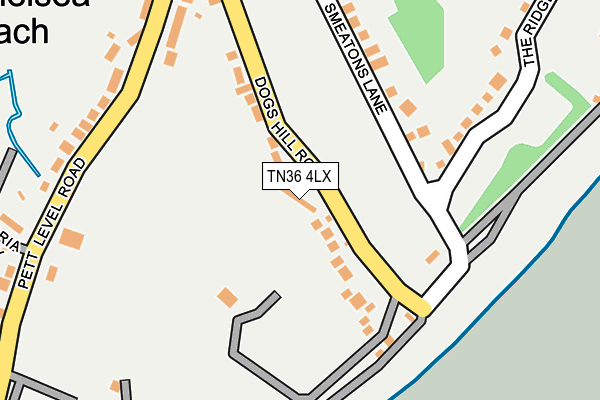 TN36 4LX map - OS OpenMap – Local (Ordnance Survey)