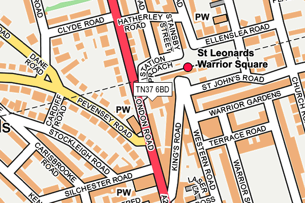 TN37 6BD map - OS OpenMap – Local (Ordnance Survey)