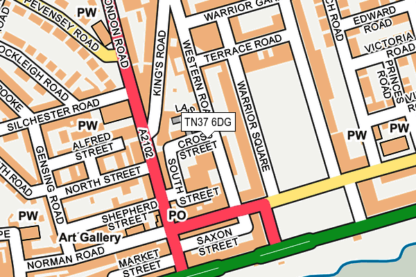 Map of 10 WESTERN ROAD MANAGEMENT CO (ST LEONARDS) LIMITED at local scale