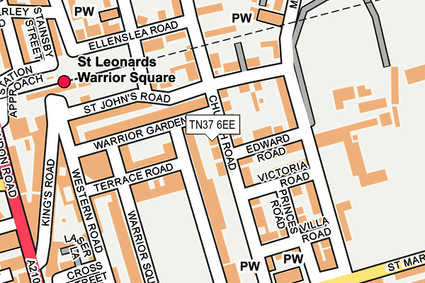 TN37 6EE map - OS OpenMap – Local (Ordnance Survey)