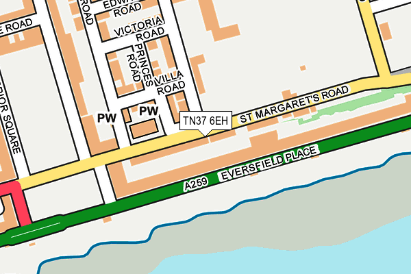 TN37 6EH map - OS OpenMap – Local (Ordnance Survey)