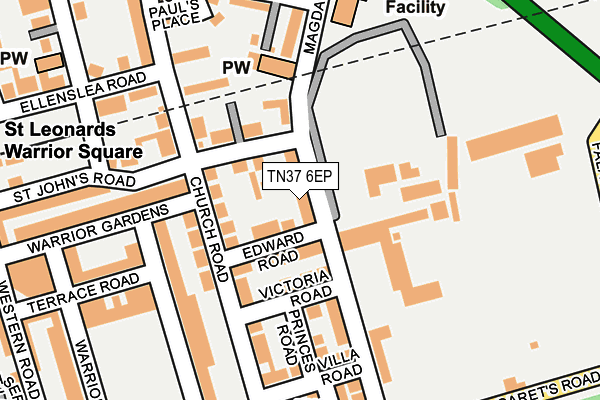 TN37 6EP map - OS OpenMap – Local (Ordnance Survey)