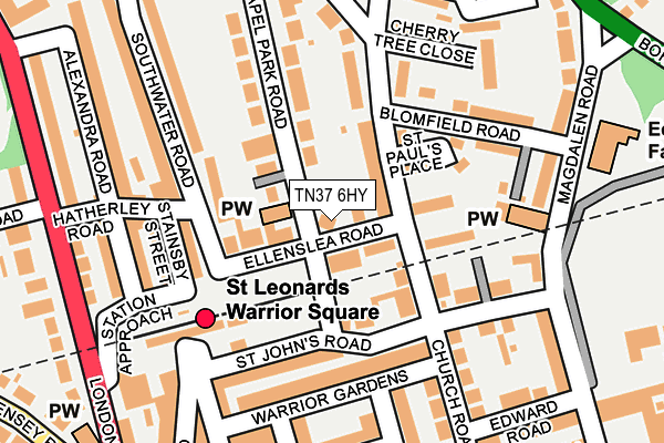 TN37 6HY map - OS OpenMap – Local (Ordnance Survey)