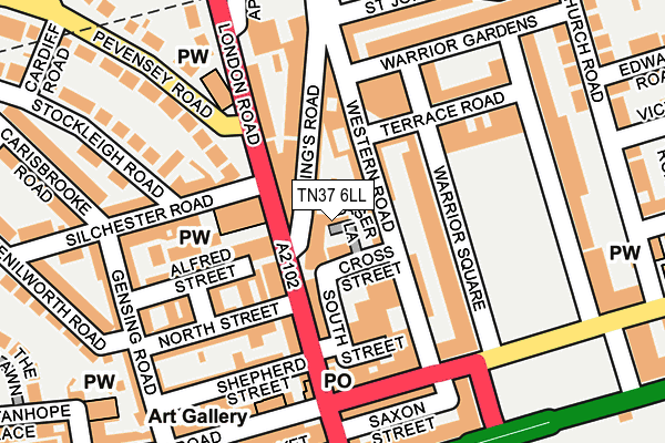 TN37 6LL map - OS OpenMap – Local (Ordnance Survey)