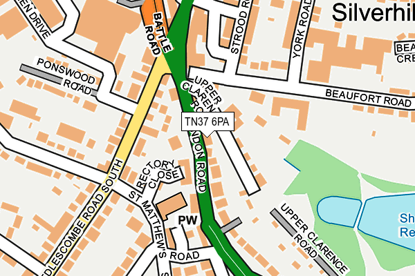 TN37 6PA map - OS OpenMap – Local (Ordnance Survey)