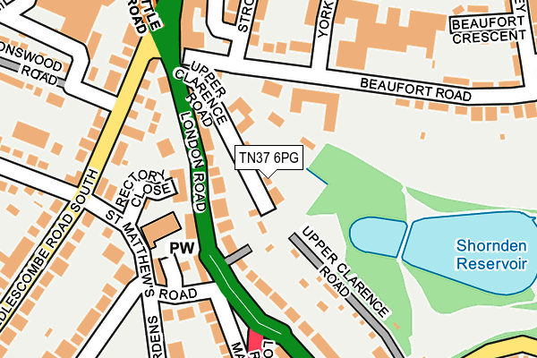 TN37 6PG map - OS OpenMap – Local (Ordnance Survey)