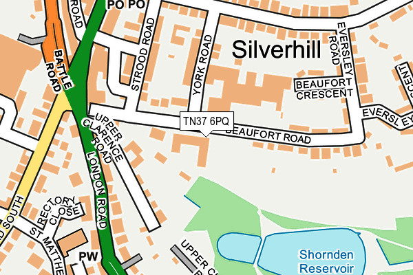 TN37 6PQ map - OS OpenMap – Local (Ordnance Survey)