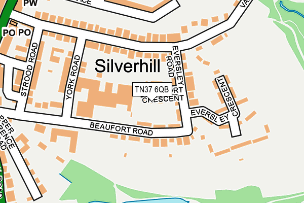 TN37 6QB map - OS OpenMap – Local (Ordnance Survey)