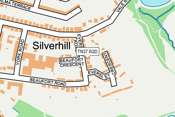 TN37 6QD map - OS OpenMap – Local (Ordnance Survey)