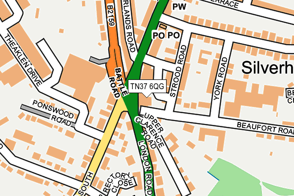 TN37 6QG map - OS OpenMap – Local (Ordnance Survey)