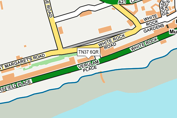 TN37 6QR map - OS OpenMap – Local (Ordnance Survey)