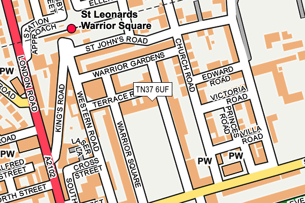 TN37 6UF map - OS OpenMap – Local (Ordnance Survey)