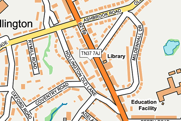 TN37 7AJ map - OS OpenMap – Local (Ordnance Survey)