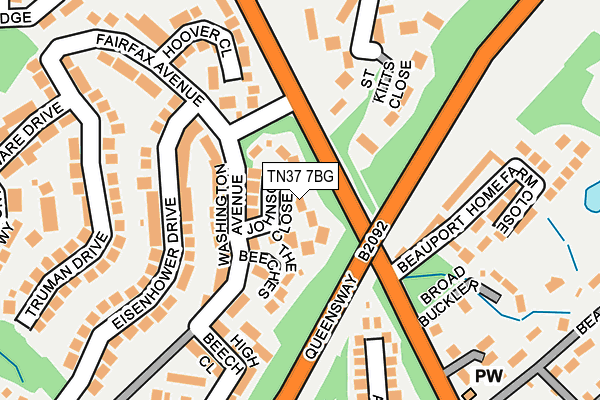 TN37 7BG map - OS OpenMap – Local (Ordnance Survey)