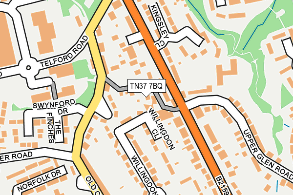 TN37 7BQ map - OS OpenMap – Local (Ordnance Survey)
