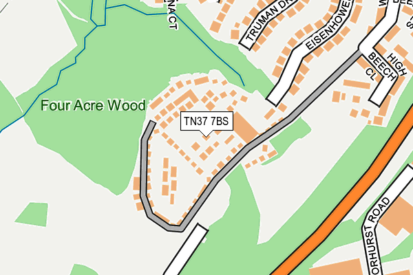 TN37 7BS map - OS OpenMap – Local (Ordnance Survey)