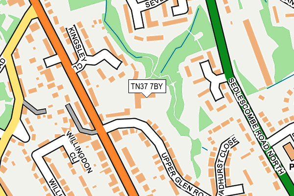 TN37 7BY map - OS OpenMap – Local (Ordnance Survey)