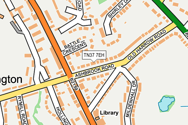 TN37 7EH map - OS OpenMap – Local (Ordnance Survey)