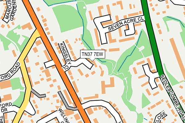 TN37 7EW map - OS OpenMap – Local (Ordnance Survey)