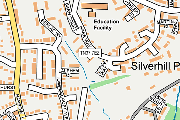 TN37 7EZ map - OS OpenMap – Local (Ordnance Survey)