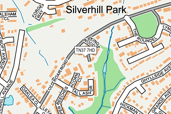 TN37 7HD map - OS OpenMap – Local (Ordnance Survey)