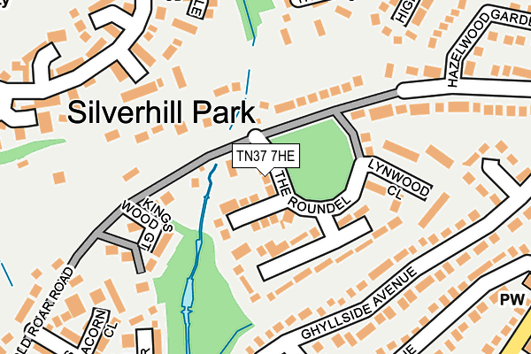 TN37 7HE map - OS OpenMap – Local (Ordnance Survey)
