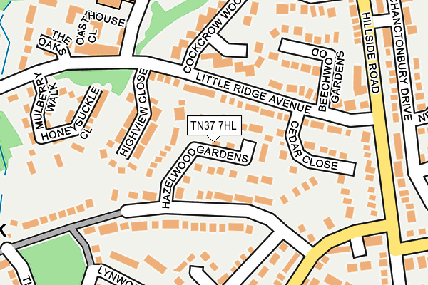 TN37 7HL map - OS OpenMap – Local (Ordnance Survey)