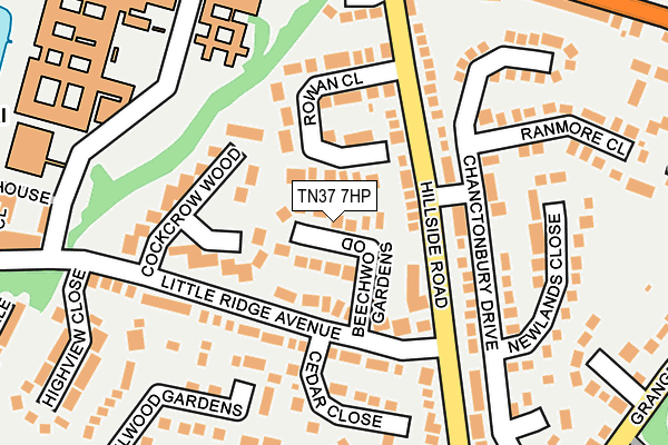 TN37 7HP map - OS OpenMap – Local (Ordnance Survey)