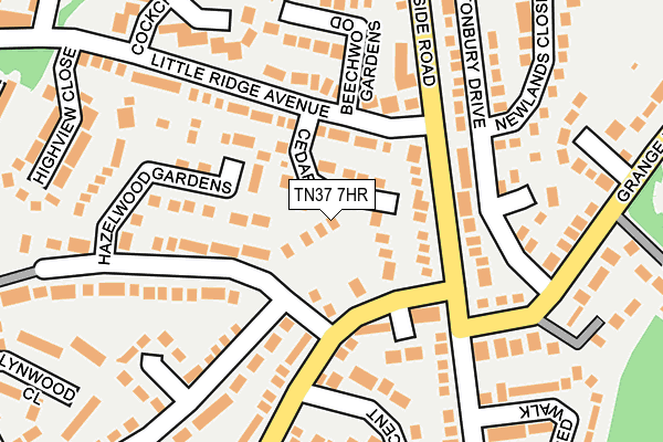 TN37 7HR map - OS OpenMap – Local (Ordnance Survey)