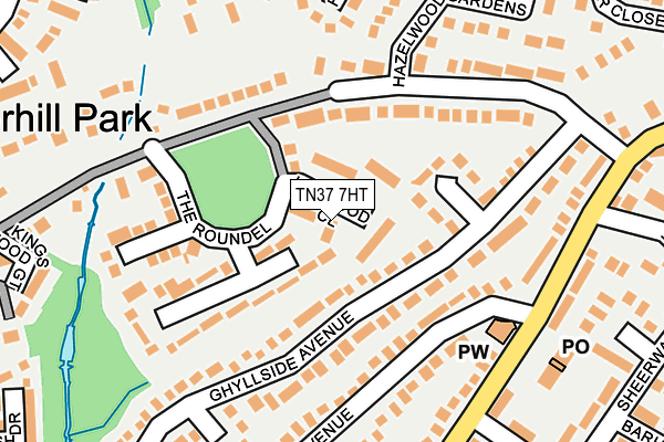 TN37 7HT map - OS OpenMap – Local (Ordnance Survey)