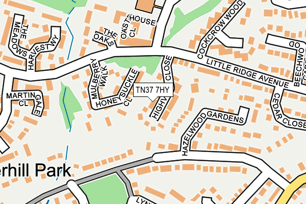 TN37 7HY map - OS OpenMap – Local (Ordnance Survey)