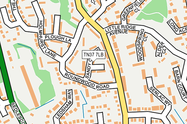 TN37 7LB map - OS OpenMap – Local (Ordnance Survey)