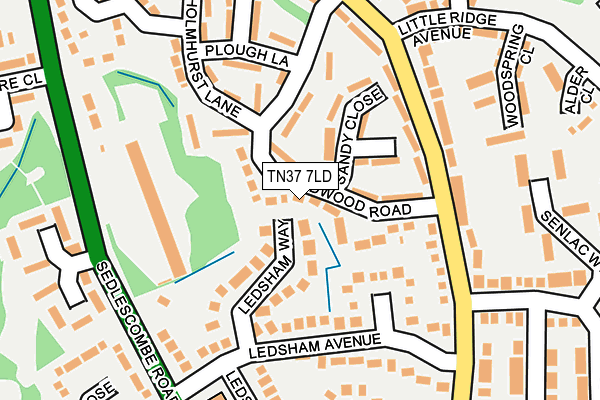 TN37 7LD map - OS OpenMap – Local (Ordnance Survey)