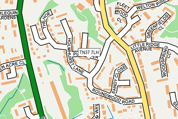 TN37 7LH map - OS OpenMap – Local (Ordnance Survey)