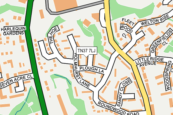 TN37 7LJ map - OS OpenMap – Local (Ordnance Survey)