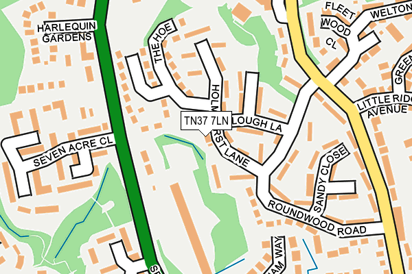 TN37 7LN map - OS OpenMap – Local (Ordnance Survey)